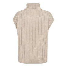 Indlæs billede til gallerivisning CO' COUTURE Row Oversize Cable Knit Vest Creme
