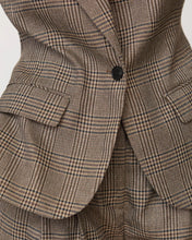 Indlæs billede til gallerivisning CO' COUTURE Veya Check Fitted Blazer Brown
