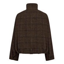 Indlæs billede til gallerivisning CO' COUTURE Olva Check Balloon Jacket Dark Brown
