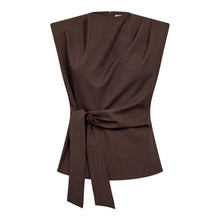 Indlæs billede til gallerivisning CO' COUTURE LunaCC Pleat Top Dark Brown

