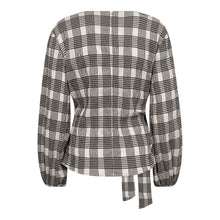 Indlæs billede til gallerivisning CO' COUTURE Chandler Check Tie Blouse Bone
