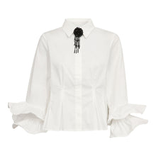 Indlæs billede til gallerivisning CO' COUTURE Halen Flare Pleat Shirt White
