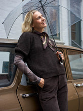 Indlæs billede til gallerivisning BLACK COLOUR Bcannie Mesh Blouse Taupe Argyle
