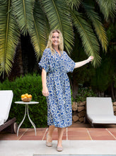 Indlæs billede til gallerivisning BLACK COLOUR Bcluna Kaftan Tie Dress Royal Blue
