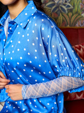 Indlæs billede til gallerivisning BLACK COLOUR Bcanne Mesh Blouse Blue Check
