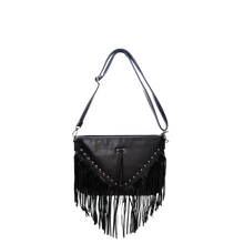Indlæs billede til gallerivisning BLACK COLOUR Bccatalina Fringe Cross Bag Sort
