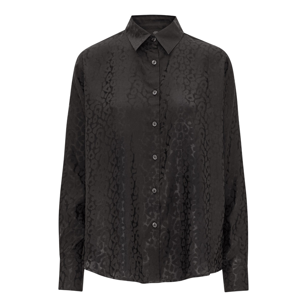 KARMAMIA Alma Shirt Black Leo Silk