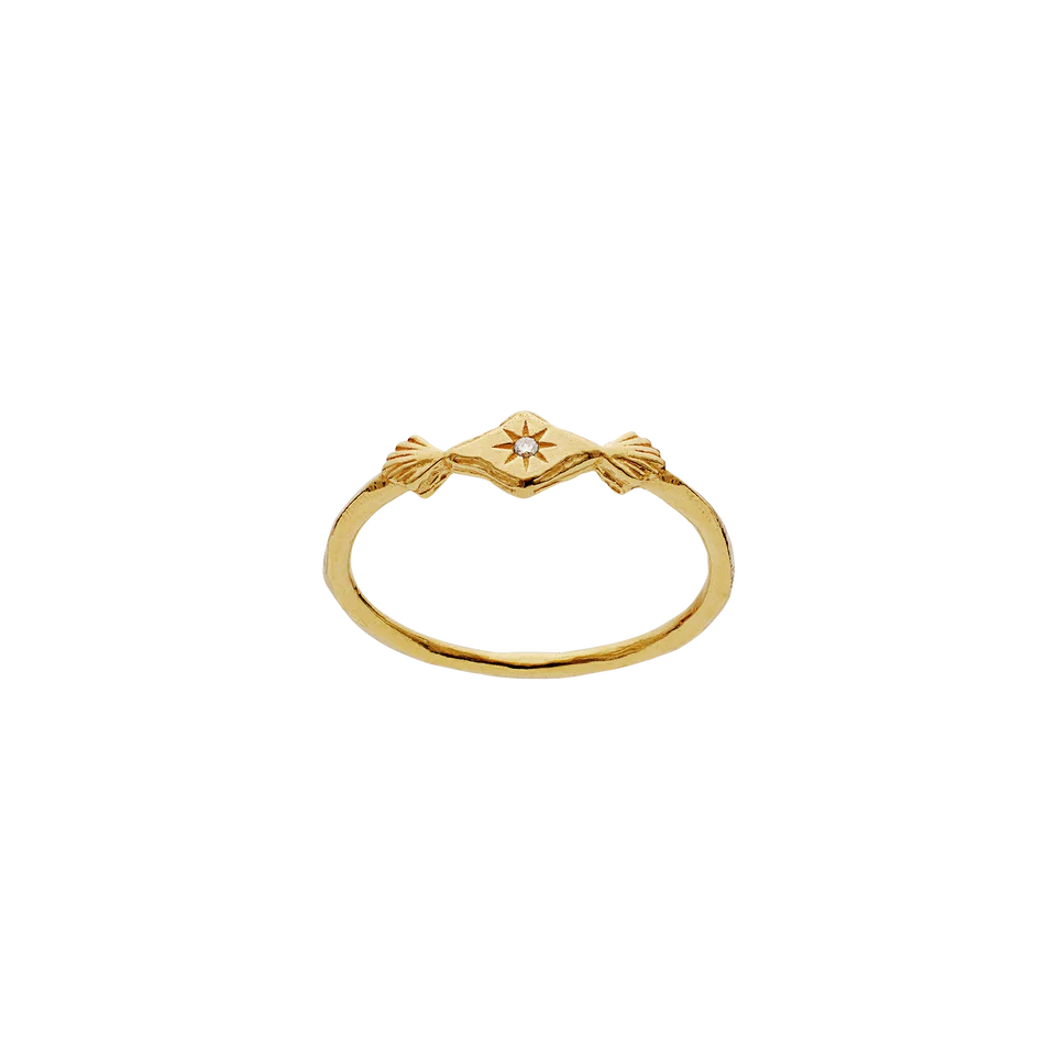 MAANESTEN Annie Ring (guld/sølv)