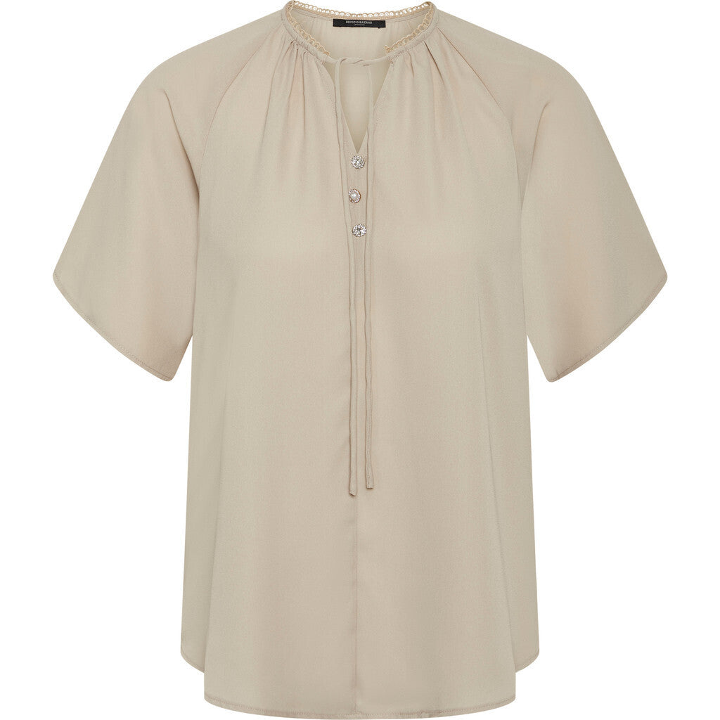 BRUUNS BAZAAR Camilla Luia Blouse Plaza Taupe