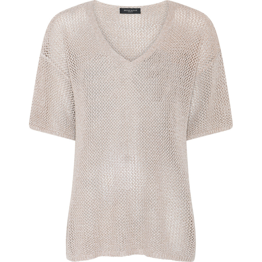 BRUUNS BAZAAR Boxwood Tasja Knit Beige Lurex