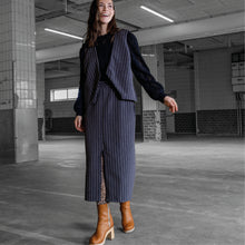 Indlæs billede til gallerivisning BLACK COLOUR Bcchicago Skirt Grey Stripe
