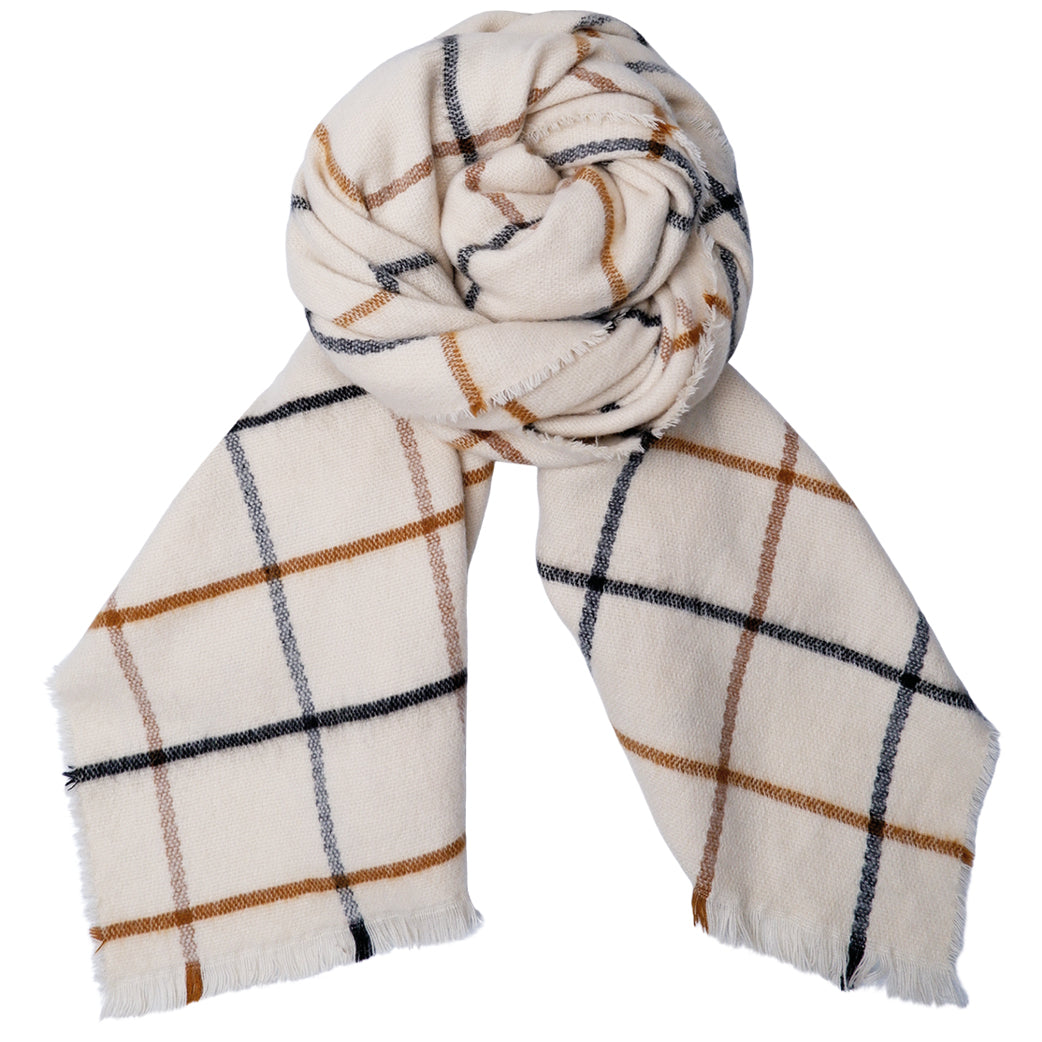 BLACK COLOUR Bcfraser Chequered Soft Winter Scarf