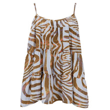 Indlæs billede til gallerivisning BLACK COLOUR Bcluna Flare Strap Top Blue Zebra
