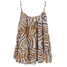Indlæs billede til gallerivisning BLACK COLOUR Bcluna Flare Strap Top Blue Zebra
