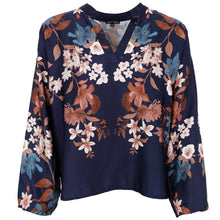 Indlæs billede til gallerivisning BLACK COLOUR Bczendaya LS Blouse Navy Flower
