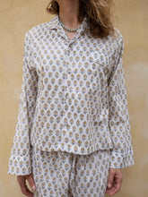 Indlæs billede til gallerivisning CRAFT SISTERS Pyjamas Blockprint Beige Flower
