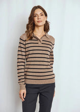 Indlæs billede til gallerivisning BRUUN &amp; STENGADE Eirin Reg. Fit Knitwear Brown/Black
