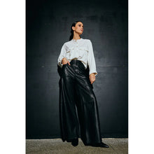 Indlæs billede til gallerivisning DEPECHE Boa Hw Pants Wide Leg Black
