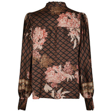 Indlæs billede til gallerivisning NEO NOIR Massima Botanical Border Blouse Black
