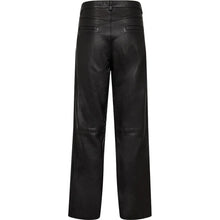 Indlæs billede til gallerivisning DEPECHE Cat MW Suede Straight Leg Pant Black
