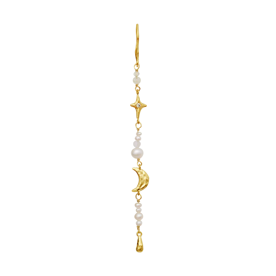 MAANESTEN Cio Cio Single Earring (guld/sølv)