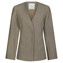 Indlæs billede til gallerivisning NEO NOIR Frillis Fitted Blazer Dark Sand
