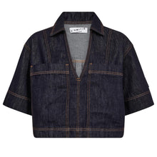 Indlæs billede til gallerivisning HAUTE L'AMITIE Drew Denim Top Unwashed Denim
