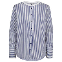 Indlæs billede til gallerivisning HAUTE L&#39;AMITIE Stripe Logo Shirt White Blue Stripe
