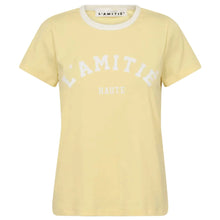 Indlæs billede til gallerivisning HAUTE L'AMITIE Neckline Logo Tee  Pale Yellow
