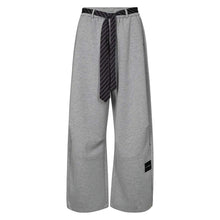 Indlæs billede til gallerivisning HAUTE L'AMITIE Maxi Split Tie Pant Grey Melange
