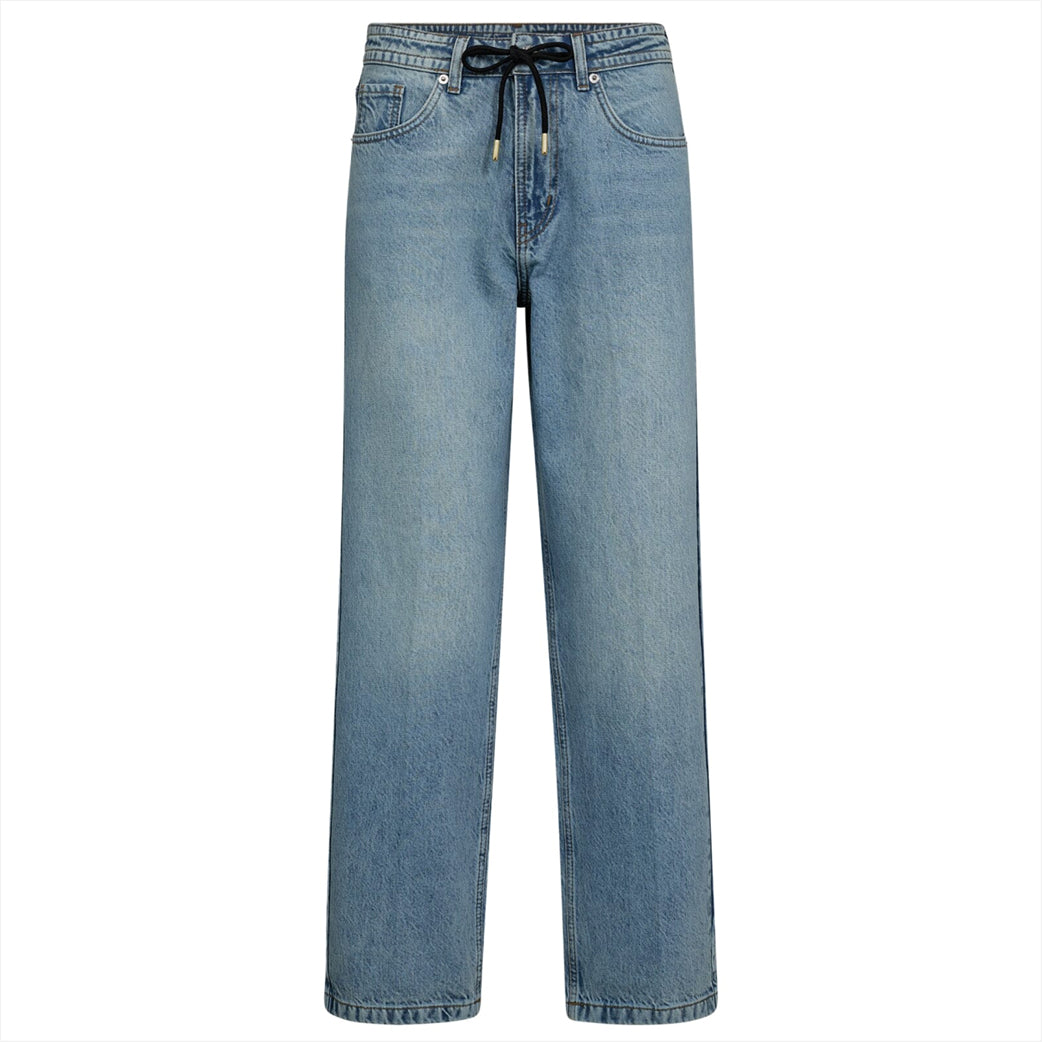 HAUTE L'AMITIE Lami Crop String Tie Bleached Denim