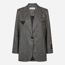 Indlæs billede til gallerivisning HAUTE L'AMITIE Black Silver Check Single Blazer
