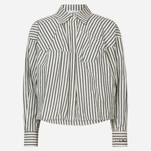 Indlæs billede til gallerivisning HAUTE L'AMITIÉ Sophie Mono Stripe Stone Shirt Black Stripe
