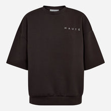 Indlæs billede til gallerivisning HAUTE L'AMITIE Maxi Split SS Logo Sweat Antracit
