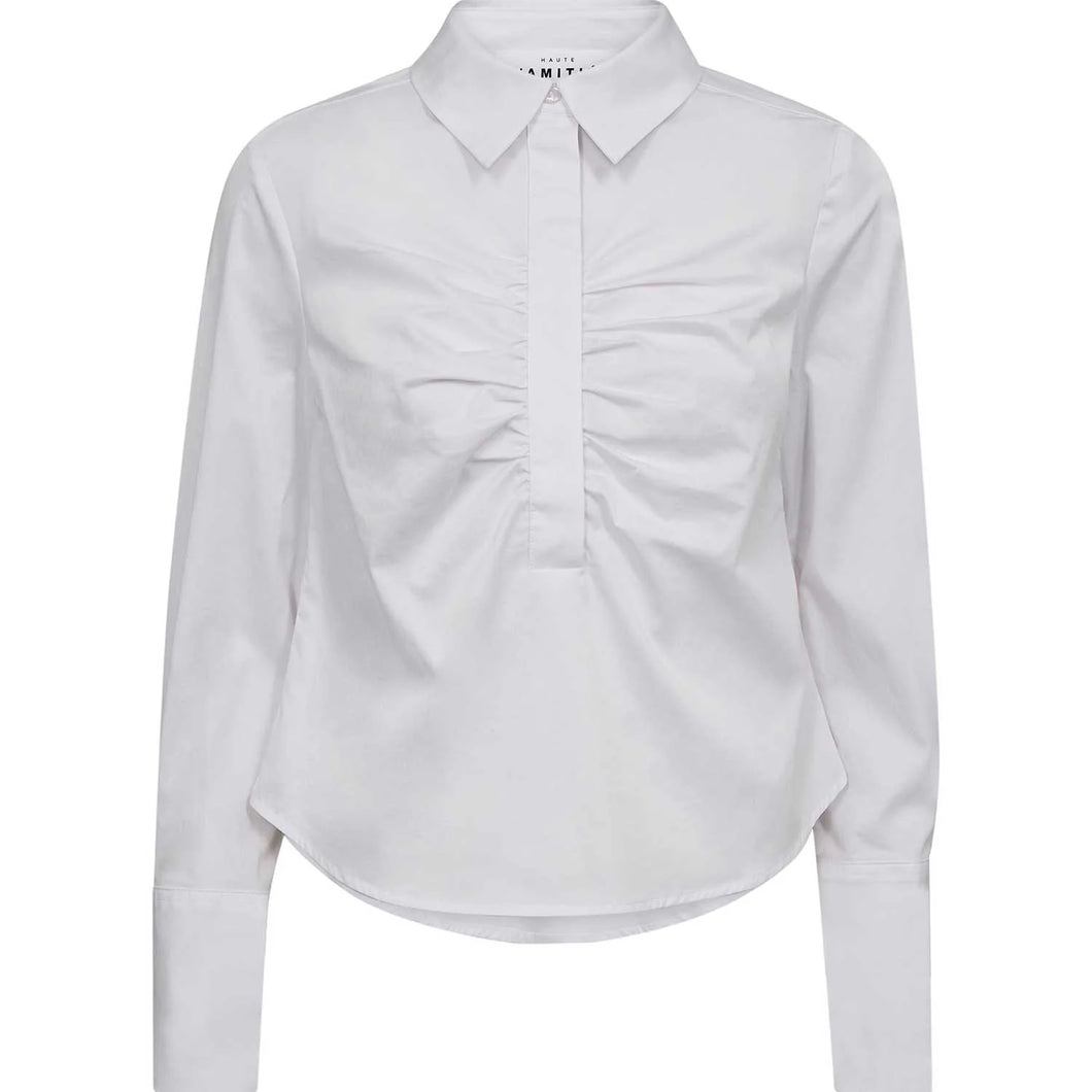 HAUTE L'AMITIE Pure Placket Shirt Hvid