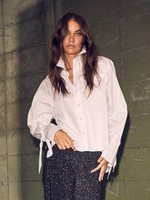 Indlæs billede til gallerivisning HAUTE L&#39;AMITIE Pure Cuff Tie Shirt White

