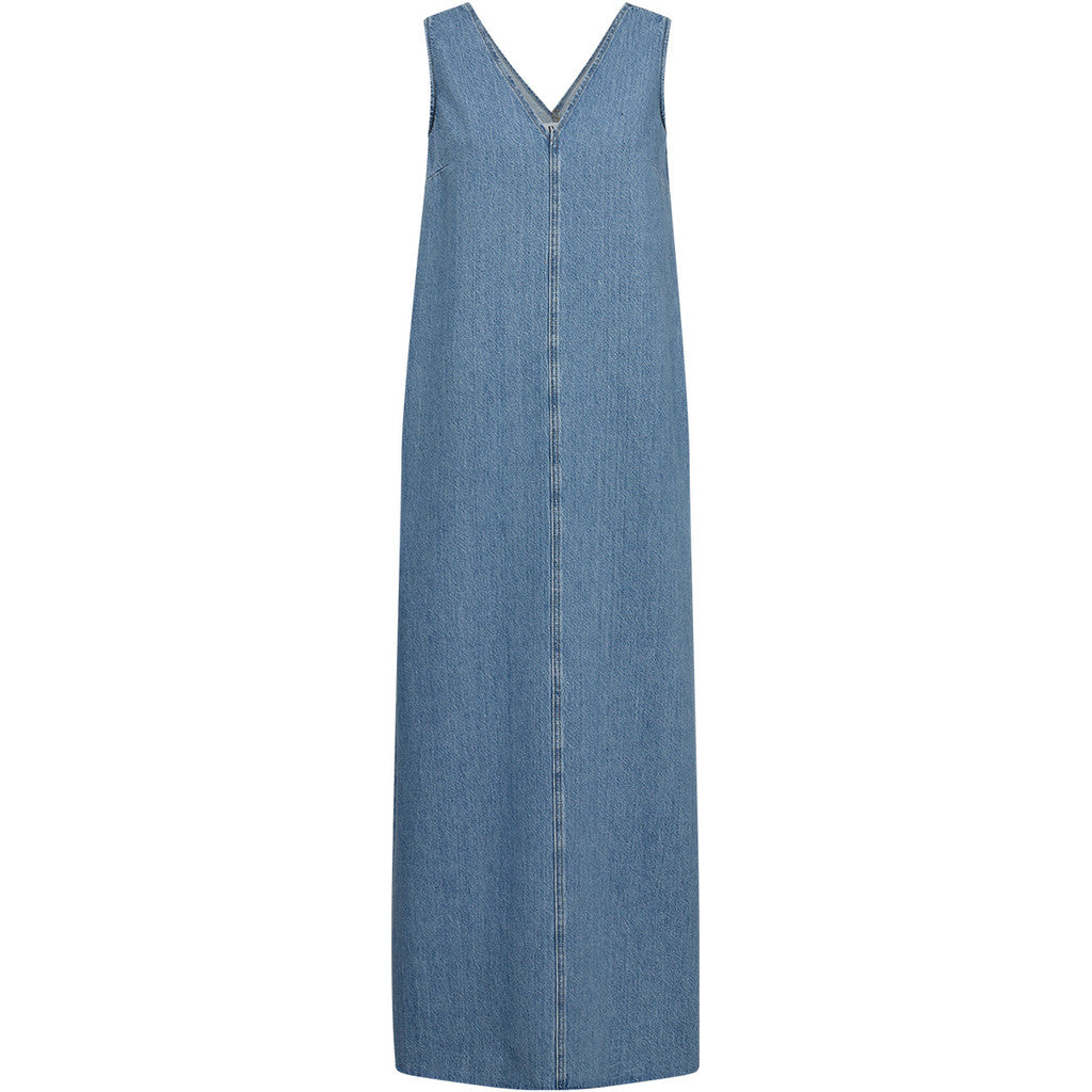 IVY COPENHAGEN Uta Distressed Maxi Dress Wash Mid Blue