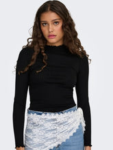 Indlæs billede til gallerivisning JDY Fransiska Ls Hi-Neck Top Sort
