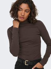 Indlæs billede til gallerivisning JDY Ava New Turtleneck Top Chocolate Torte
