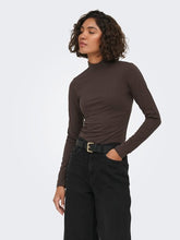Indlæs billede til gallerivisning JDY Ava New Turtleneck Top Chocolate Torte
