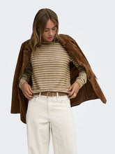 Indlæs billede til gallerivisning JDY LUPI L/S O-NECK STRIPE PULLOVER SEPIA
