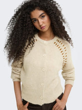 Indlæs billede til gallerivisning JDY Zoey Ella Stitch Cardigan Oatmeal
