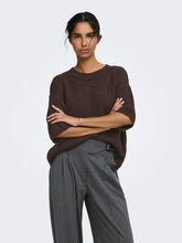 Indlæs billede til gallerivisning JDY Dicte SS Pull Knit Chocolate Torte
