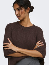 Indlæs billede til gallerivisning JDY Dicte SS Pull Knit Chocolate Torte

