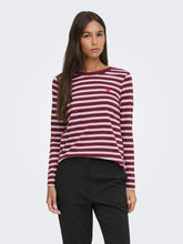 Indlæs billede til gallerivisning JDY Pisa Ls Print Top Windsor Wine
