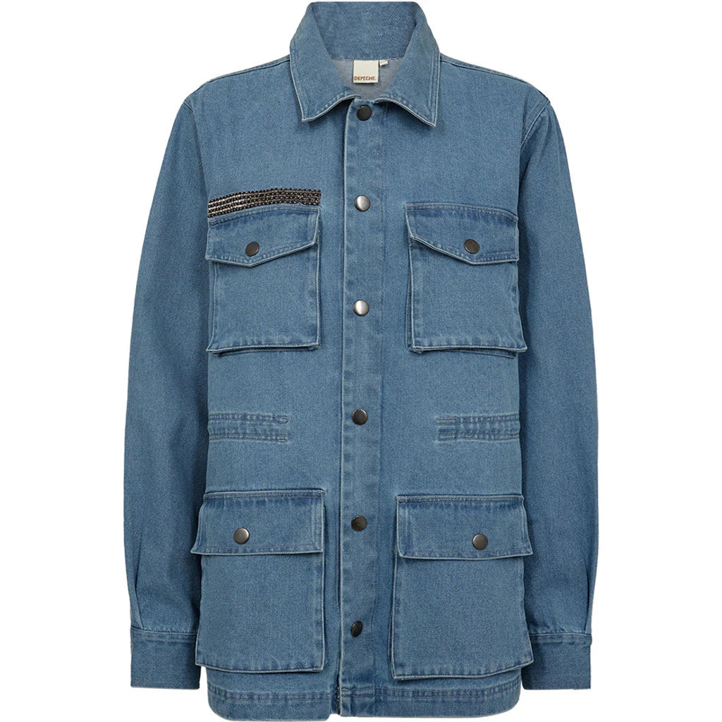 DEPECHE Lilly Jacket Denim Blue