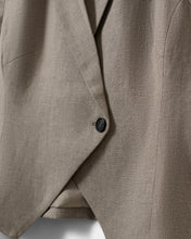 Indlæs billede til gallerivisning SOFIE SCHNOOR Majse Linen Mix CS Blazer Dark Sand
