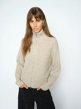 Indlæs billede til gallerivisning MOS MOSH Thora Knit Zip Cardigan Feather Grey
