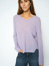 Indlæs billede til gallerivisning MOS MOSH Mape Sophia V-Neck Knit Violet Tulip
