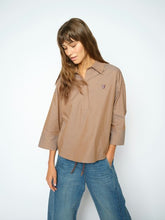 Indlæs billede til gallerivisning MOS MOSH Britze Cam Cotton Blouse Dark Camel
